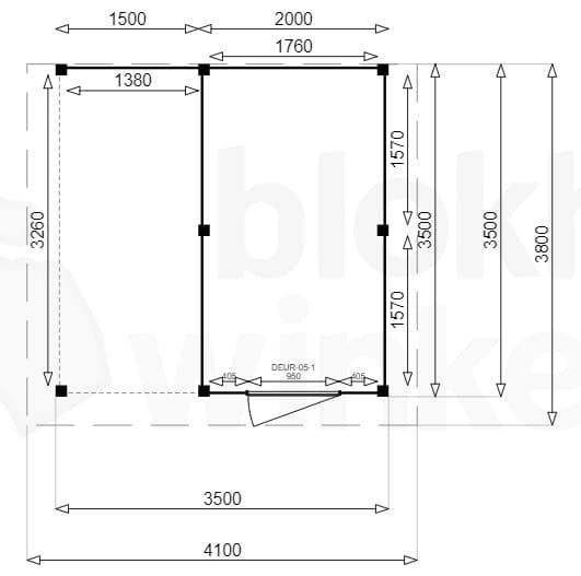 Plattegrond New Jersey Lounge 200x350 geïmpregneerd