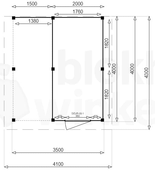 Plattegrond New Jersey Lounge 200x400 geïmpregneerd