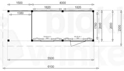 actie blokhut plat dak New Jersey Lounge 400x200 geïmpregneerd - Luxhouse - FFNJLO400200-DI - 400x200