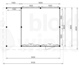 actie blokhut plat dak New Jersey Lounge 400x400 - Luxhouse - FFNJLO400400 - 400x400