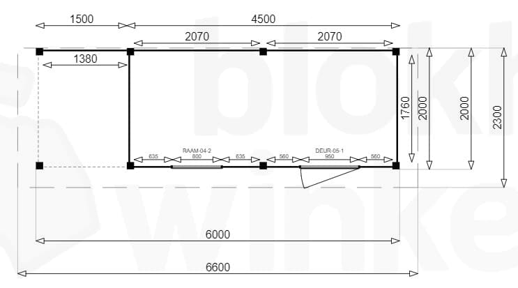 Plattegrond New Jersey Lounge 450x200 geïmpregneerd