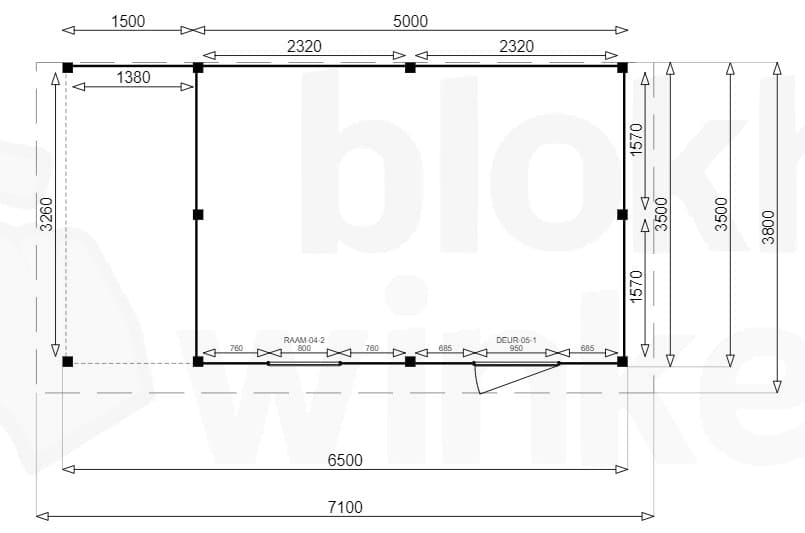 Plattegrond New Jersey Lounge 500x350