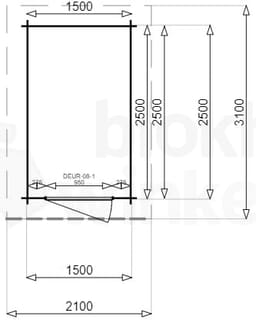 blokhut New York 150x250 gecoat - Luxhouse - FFNY150x250-GECOAT - 170x270