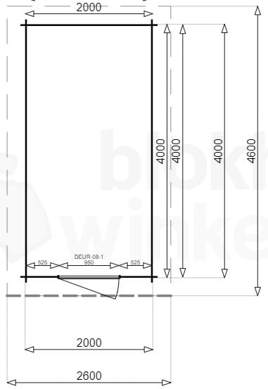 blokhut New York 200x400 gecoat - Luxhouse - FFNY200400-GECOAT - 220x420