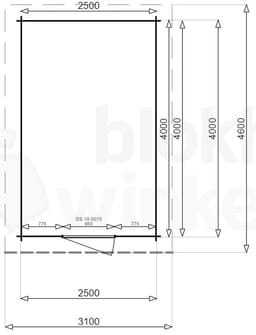 blokhut New York 250x400 geïmpregneerd - Luxhouse - FFNY250400-DI - 270x420