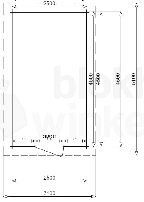 Plattegrond New York 250x450 gecoat