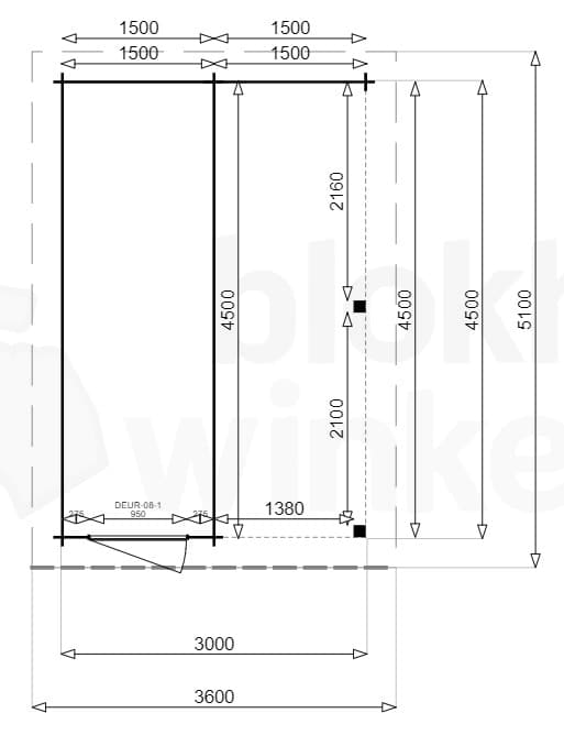 Plattegrond New York Lounge 150x450