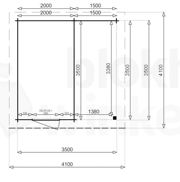 Plattegrond New York Lounge 200x350