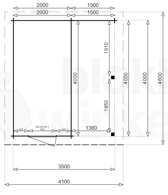 Plattegrond New York Lounge 200x400