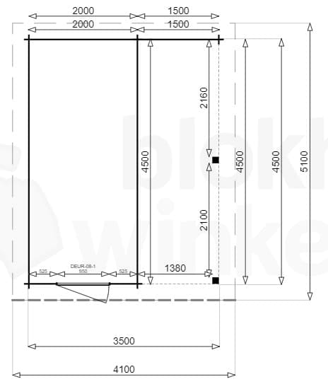 Plattegrond New York Lounge 200x450 gecoat