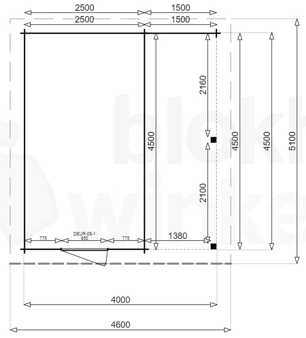 Plattegrond New York Lounge 250x450 gecoat