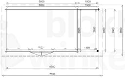 blokhut New York Lounge 500x300 geïmpregneerd - Luxhouse - FFNYL500x300-DI - 520x320
