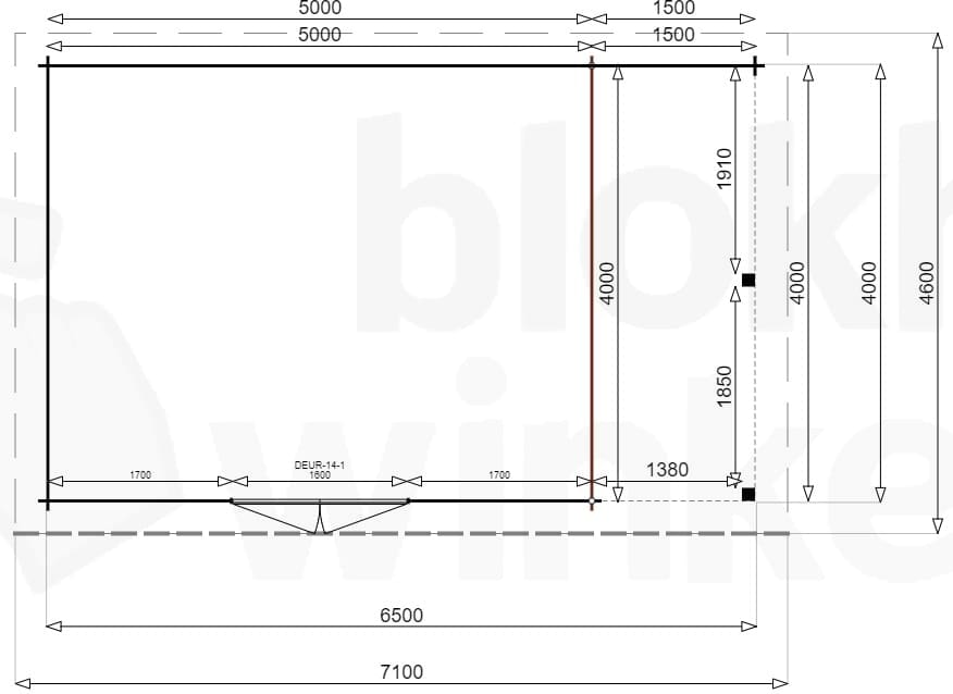 blokhut New York Lounge 500x400 gecoat - Luxhouse - FFNYL500x400-GECOAT - 520x420