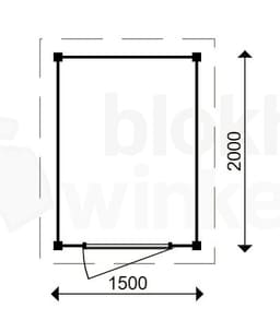 actie blokhut plat dak Oxfordshire 150x200 geïmpregneerd - ProWood - PWO150200-DI - 150x200