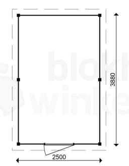actie blokhut plat dak Oxfordshire 250x388 geïmpregneerd - ProWood - PWO250388-DI - 250x388