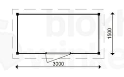 actie blokhut plat dak Oxfordshire 300x150 - ProWood - PWO300150 - 300x150