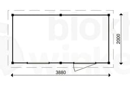 actie blokhut plat dak Oxfordshire 388x200 - ProWood - PWO388200 - 388x200