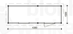 actie blokhut plat dak Oxfordshire 438x150 geïmpregneerd - ProWood - PWO438150-DI - 438x150