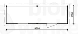 actie blokhut plat dak Oxfordshire 488x150 geïmpregneerd - ProWood - PWO488150-DI - 488x150