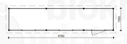 actie blokhut plat dak Oxfordshire 676x150 - ProWood - PWO676150 - 676x150