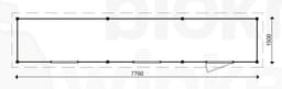 actie blokhut plat dak Oxfordshire 776x150 geïmpregneerd - ProWood - PWO776150-DI - 776x150