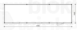 actie blokhut plat dak Oxfordshire 876x250 - ProWood - PWO876250 - 876x250
