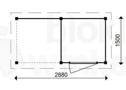actie blokhut plat dak Oxfordshire Lounge 150x150 - ProWood - PWOLO150150 - 150x150