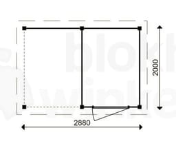 actie blokhut plat dak Oxfordshire Lounge 150x200 geïmpregneerd - ProWood - PWOPO150200-DI - 150x200