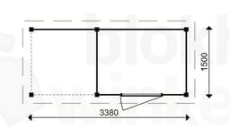 actie blokhut plat dak Oxfordshire Lounge 200x150 - ProWood - PWOLO200150 - 200x150