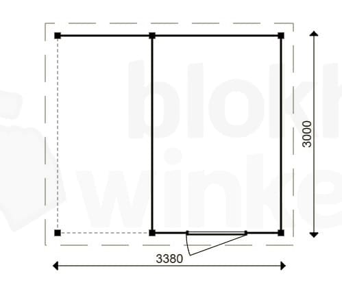 actie blokhut plat dak Oxfordshire Lounge 200x300 - ProWood - PWOLO200300 - 200x300