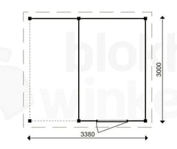 actie blokhut plat dak Oxfordshire Lounge 200x300 - ProWood - PWOLO200300 - 200x300