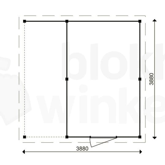 actie blokhut plat dak Oxfordshire Lounge 250x388 geïmpregneerd - ProWood - PWOPO250388-DI - 250x388