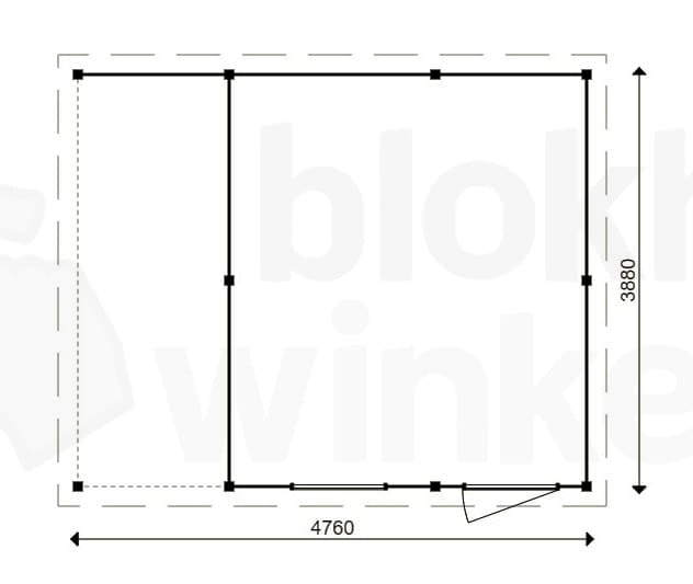 actie blokhut plat dak Oxfordshire Lounge 338x388 - ProWood - PWOLO338388 - 338x388