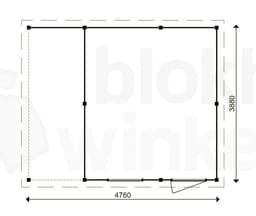 actie blokhut plat dak Oxfordshire Lounge 338x388 - ProWood - PWOLO338388 - 338x388