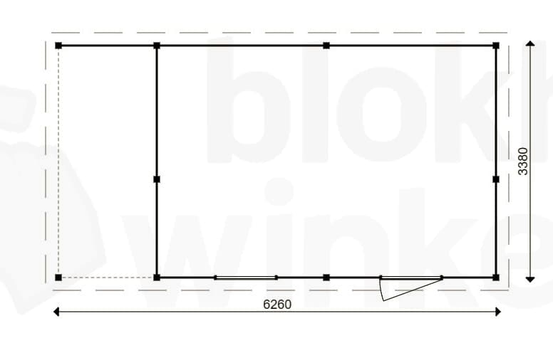 actie blokhut plat dak Oxfordshire Lounge 488x338 - ProWood - PWOLO488338 - 488x338