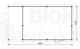 actie blokhut plat dak Oxfordshire Lounge 488x338 - ProWood - PWOLO488338 - 488x338