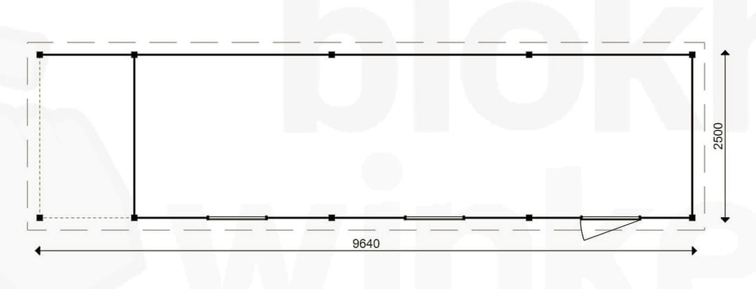 actie blokhut plat dak Oxfordshire Lounge 826x250 - ProWood - PWOLO826250 - 826x250
