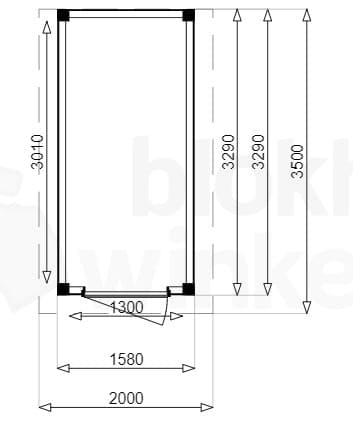 Plattegrond Douglas Tuinhuis Sydney 200x350