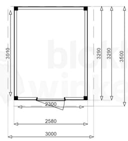 vrijstaand zelfbouw tuinhuis van douglas Douglas Tuinhuis Sydney 300x350 - Outback - OBSY300350 - 300x350