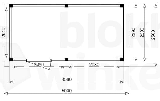Plattegrond Douglas Tuinhuis Sydney 500x250
