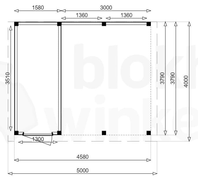 Plattegrond Douglas Tuinhuis Sydney Lounge 200x400