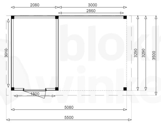 Plattegrond Douglas Tuinhuis Sydney Lounge 250x350