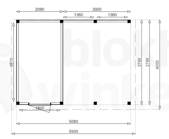 Plattegrond Douglas Tuinhuis Sydney Lounge 250x400