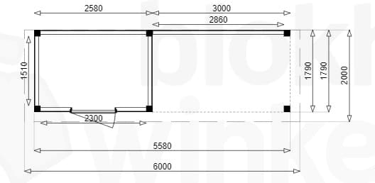Plattegrond Douglas Tuinhuis Sydney Lounge 300x200