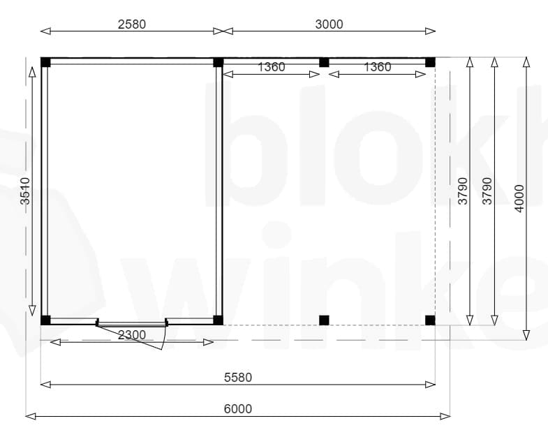 Plattegrond Douglas Tuinhuis Sydney Lounge 300x400