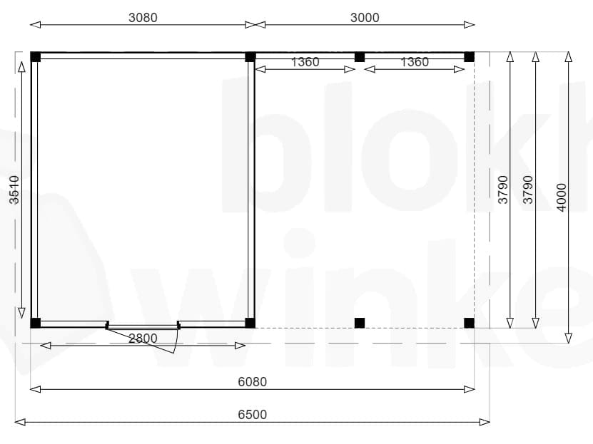 Plattegrond Douglas Tuinhuis Sydney Lounge 350x400