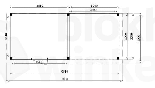 Plattegrond Douglas Tuinhuis Sydney Lounge 400x300