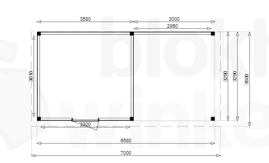 Plattegrond Douglas Tuinhuis Sydney Lounge 400x350
