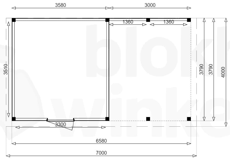 Plattegrond Douglas Tuinhuis Sydney Lounge 400x400
