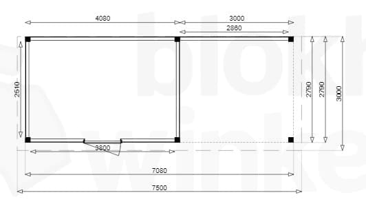 Plattegrond Douglas Tuinhuis Sydney Lounge 450x300